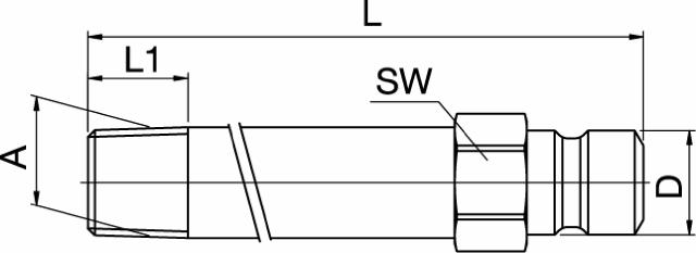Connector Nipple, Extended