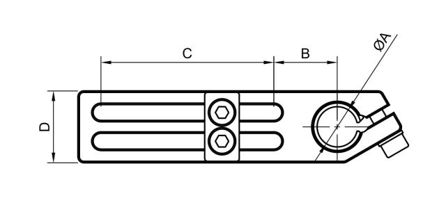 Long Angle Clamp With Ball Joint