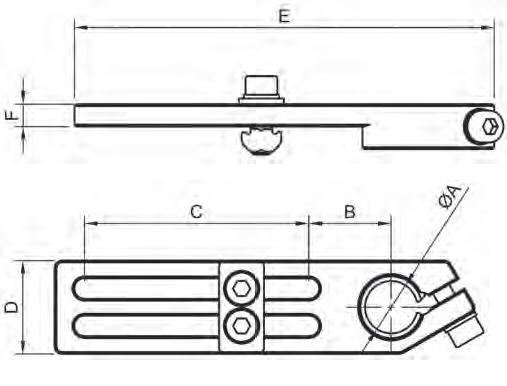 Medium Angle Clamp - with ball joint.