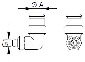 Elbow Connector - Male Thread
