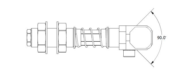 Spring Loaded Vaccum Cup Arm Threaded Body (Non-rotative) Swivel Head