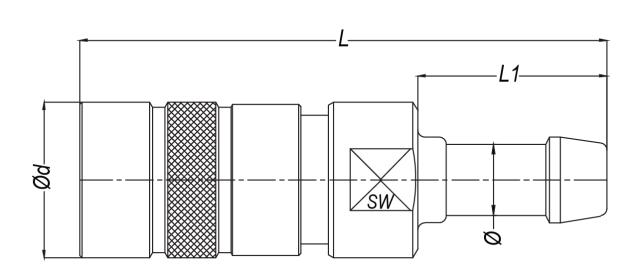 Non Spil Coupling Hose Tail